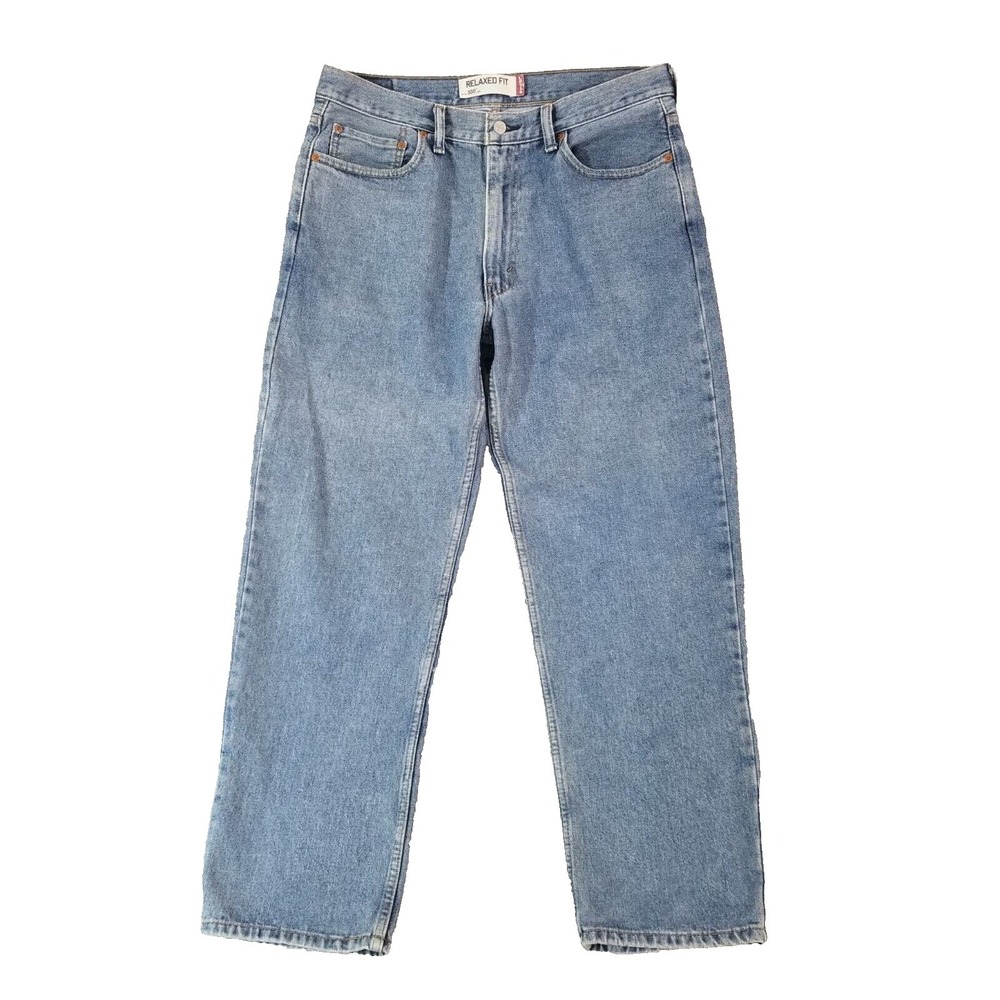 Levi's 550 jeans men's 36 x 30 relaxed fit straight blue denim pants‎ retro